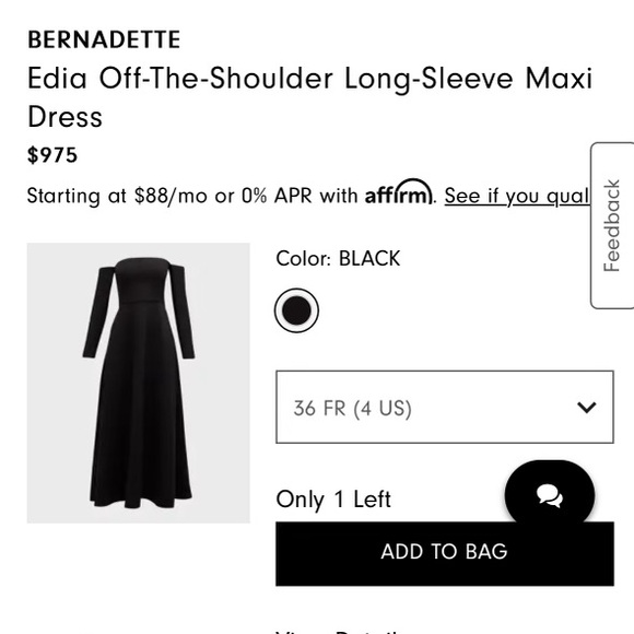 Bernadette Edia Off The Shoulder Long Sleeve Maxi Dress - Picture 5 of 8